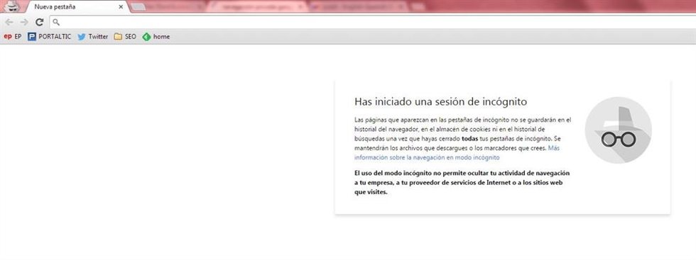 Archivo - Navegación privada en Google Chrome