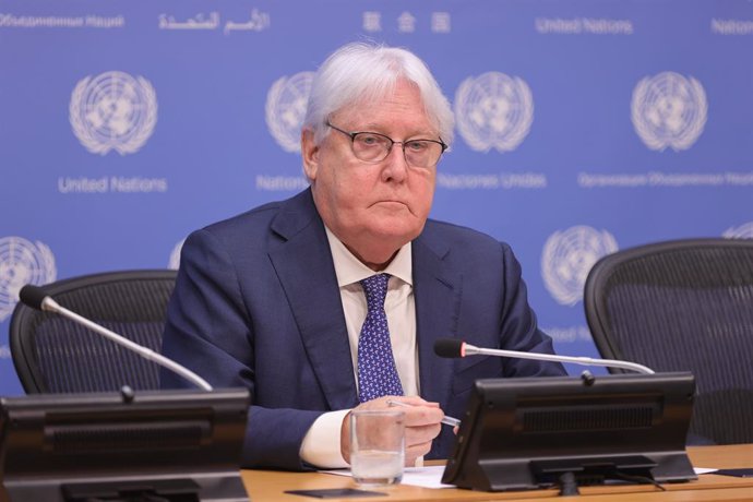 Archivo - El responsable de Asuntos Humanitarios de Naciones Unidas, Martin Griffiths