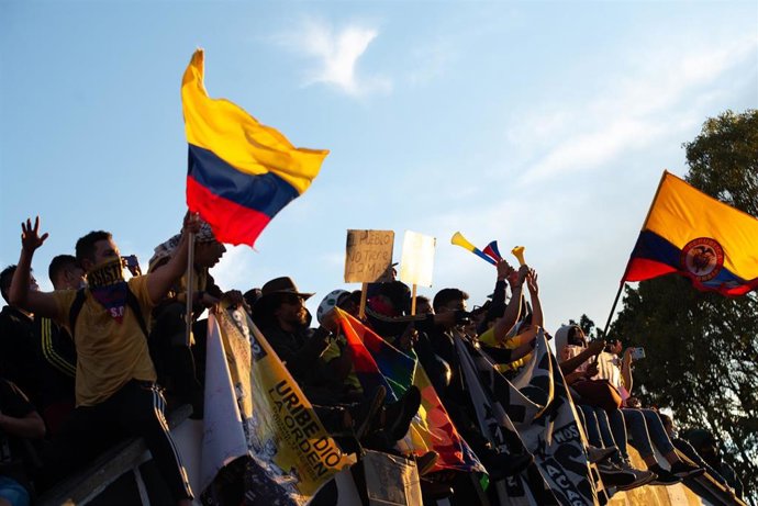 Archivo - Protestas en Bogotá, capital de Colombia, imagen de archivo.