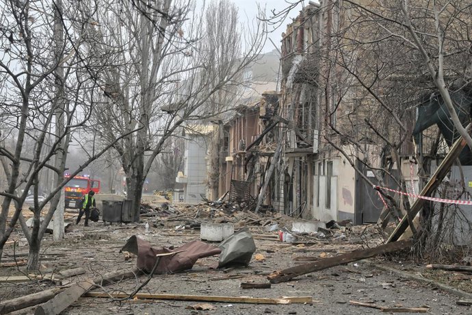 December 30, 2023, Odesa, Ukraine: ODESA, UKRAINE - DECEMBER 29, 2023 - Aftermath of a rocket attack on residential buildings by Russian troops, Odesa, southern Ukraine