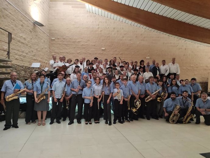 Banda de música de San Martín de la Virgen del Moncayo, conocida como 'La Moncaína'.