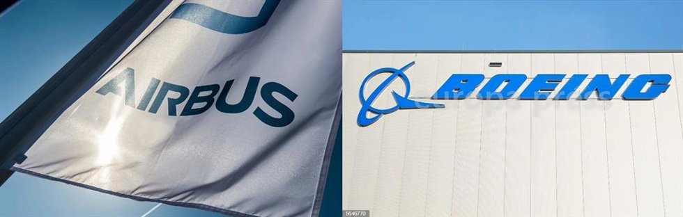 Airbus y Boeing.