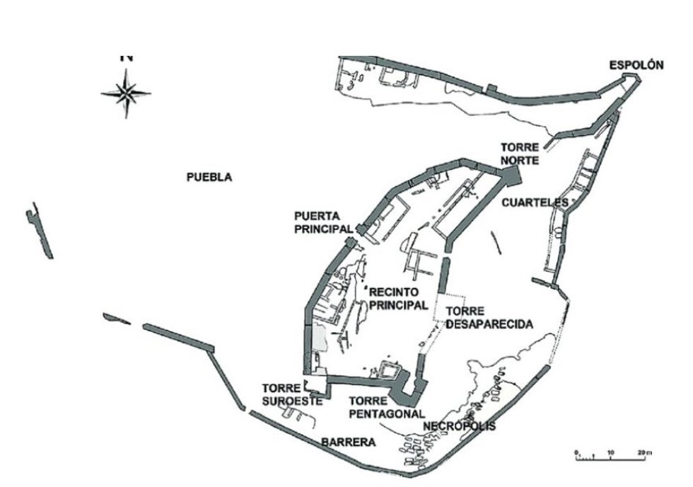 La muralla de la puebla del castillo de Osma (Soria)