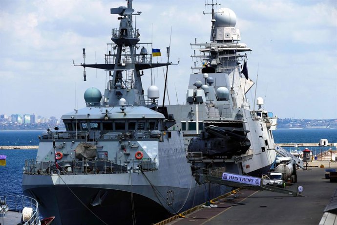 Archivo - El 'HMS Trent' en una imatge d'arxiu a Odessa, Ucrana