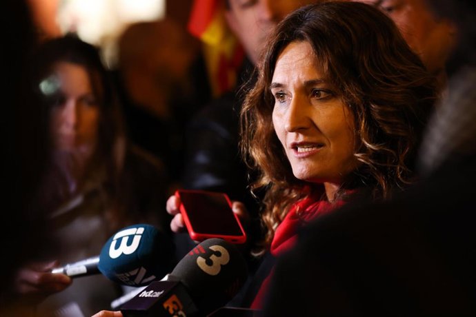 La consellera Vilagr durante sus declaraciones