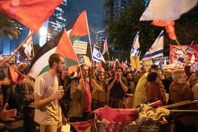 Archivo - Protesta contra la ocupación israelí en Tel Aviv, imagen de archivo.