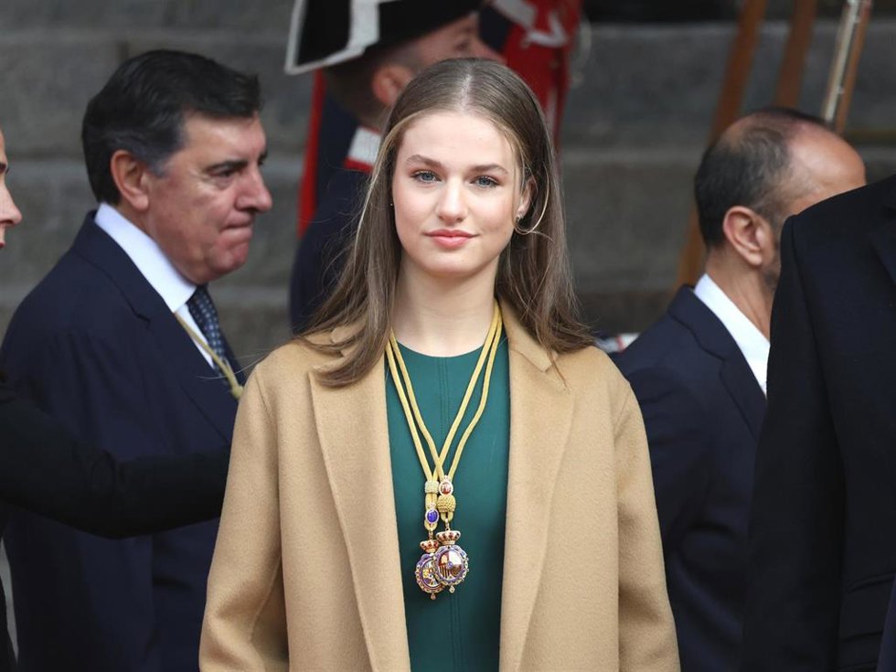 Archivo - La Princesa Leonor a su llegada a la Solemne Sesión de Apertura de las Cortes Generales de la XV Legislatura