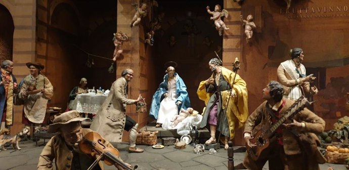 Escenografía del belén Napolitano del Museo Nacional de Escultura de Valladolid