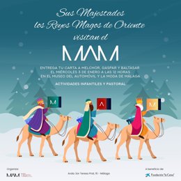 Los Reyes Magos visitarán el Museo del Automóvil y la Moda de Málaga el próximo miércoles