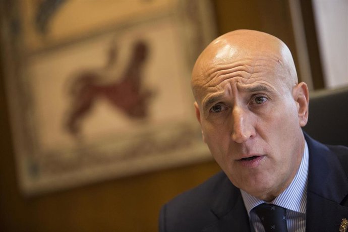 El alcalde de León, José Antonio Diez, durante una entrevista para Europa Press.