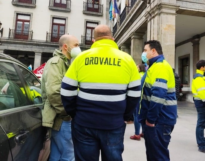 Archivo - Protesta de trabajadores de Orovalle, en una imagen de archivo