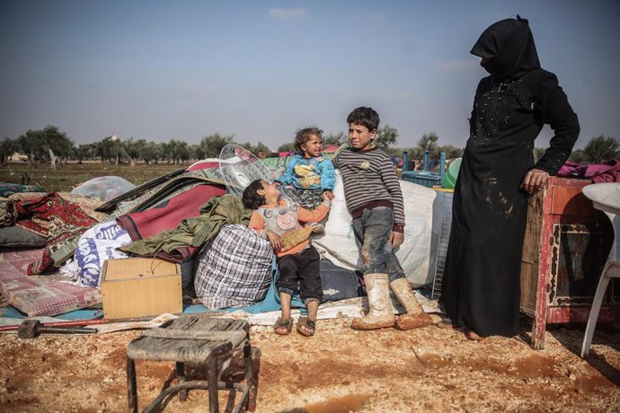 Archivo - Diversos desplaçats interns a causa dels enfrontaments a Síria