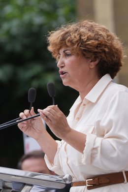 Archivo - Pilar Garrido, coordinadora de Podemos Euskadi.