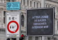 Entra en vigor la prohibición de circular en Madrid capital para vehículos sin etiqueta no empadronados