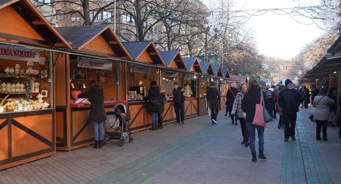 Feria de Navidad en el Paseo de Sarasate.