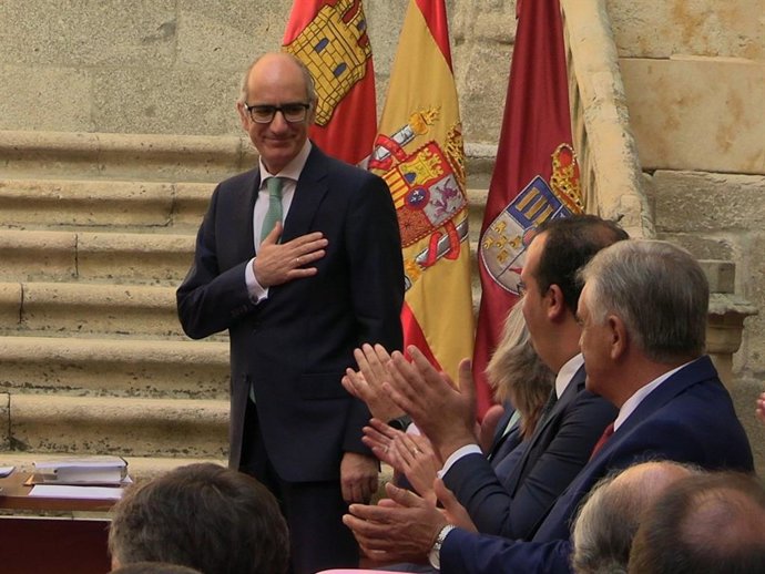Iglesias, durante su toma de posesión como presidente de la Diputación