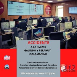 Gráfico elaborado por el 112 con datos del accidente en la A-62