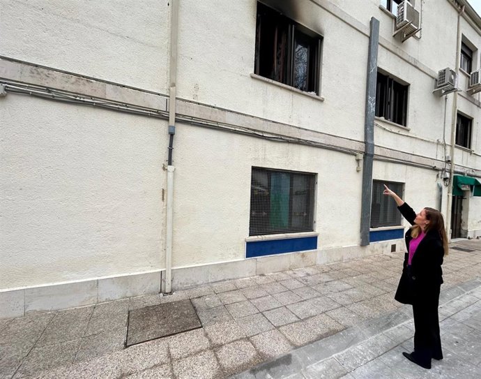 La consejera de Familia, Juventud y Asuntos Sociales de la Comunidad de Madrid, Ana Dávila, visita el centro de menores de Hortaleza tras un incendio