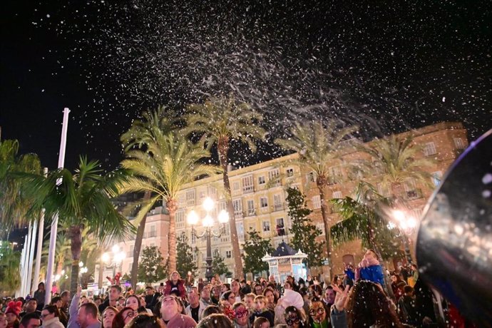 Nevada del Peque-Cotillón celebrado en Cádiz capital dentro de las actividades de la programación 'Una Navidad de Cuento'