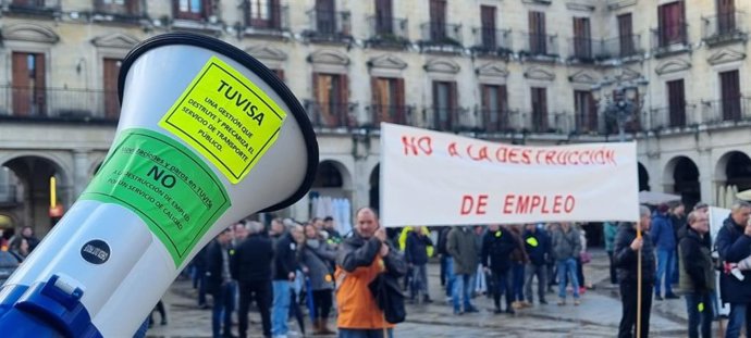 Movilización de los trabajadores de Tuvisa