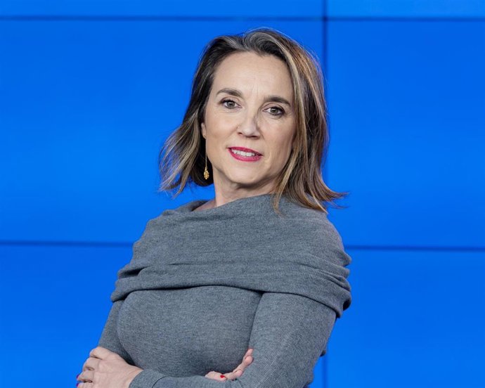 La secretaria general del Partido Popular, Cuca Gamarra, durante una entrevista con Europa Press.