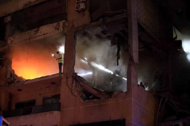 Apartamento destruido por un ataque israelí en Beirut (Líbano) contra el 'número dos' de Hamás, Salé al Aruri
