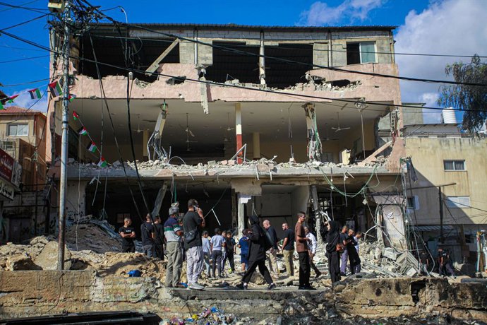 Archivo - Daños materiales en el campamento de refugiados de Nur Shams, en Cisjordania, tras una operación del Ejército de Israel (archivo)