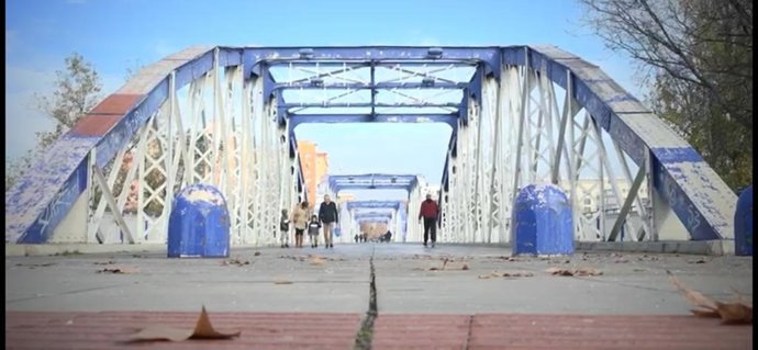 Estado actual del Puente de Hierro de Zaragoza.