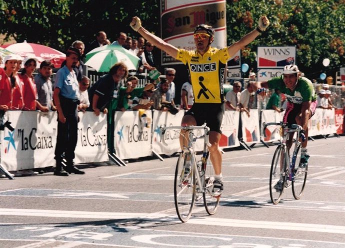 Laurent Jalabert, ganador en Lleida de una etapa de la Volta a Catalunya 1994