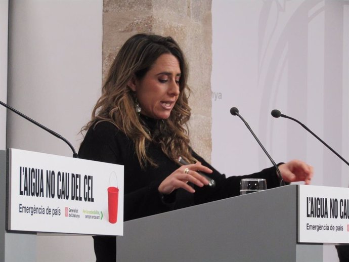 La portavoz del Govern, Patrícia Plaja, en una rueda de prensa en el Palau de la Generalitat tras la reunión del Consell Executiu