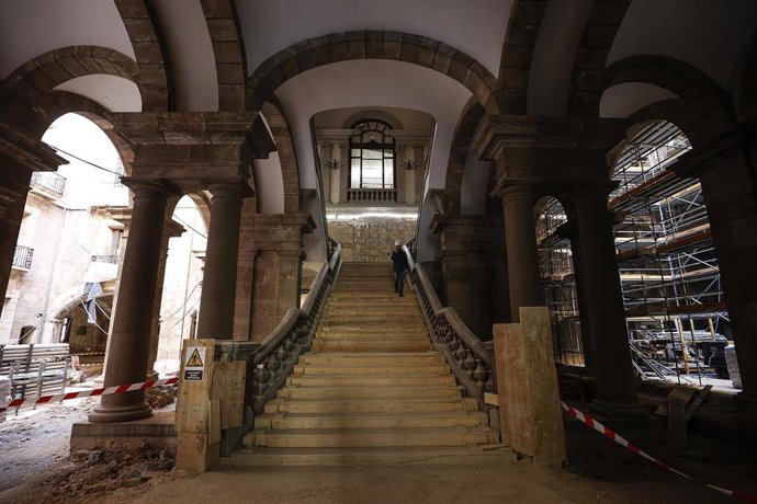 Palacio de Justicia de Valncia durante las obras para su rehabilitación, en la sede del Tribunal Superior de Justicia de la Comunitat Valenciana, a 3 de enero de 2024, en Valencia, Comunidad Valenciana (España). 