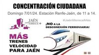 La plataforma Jaén Merece Más anima a la ciudadanía a concentrarse el domingo contra el "maltrato ferroviario"