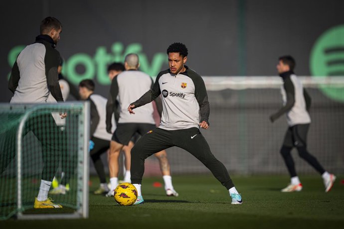 El delantero Vítor Roque en uno de sus primeros entrenamientos con el FC Barcelona