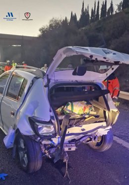Accidente múltiple en la A-7 a su paso por Vélez-Málaga