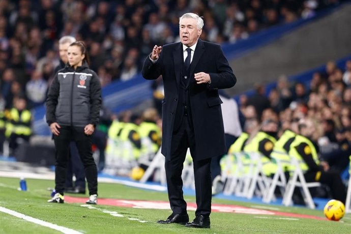 Carlo Ancelotti durante el Real Madrid-Mallorca de LaLiga EA Sports 2023-2024