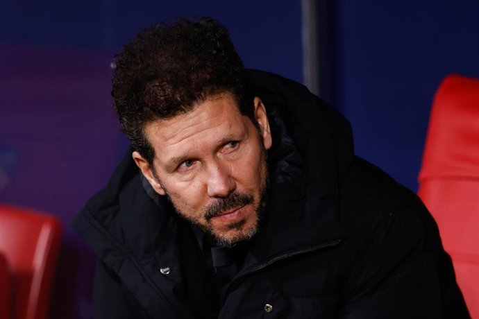 Diego Pablo Simeone, entrenador del Atlético de Madrid, durante un partido