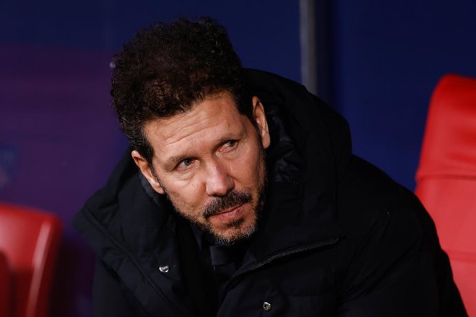 Diego Pablo Simeone, head coach of Atletico de Madrid, looks on during the Spanish League, LaLiga EA Sports, football match played between Atletico de Madrid and Getafe CF at Civitas Metropolitano stadium on December 19, 2023, in Madrid, Spain.