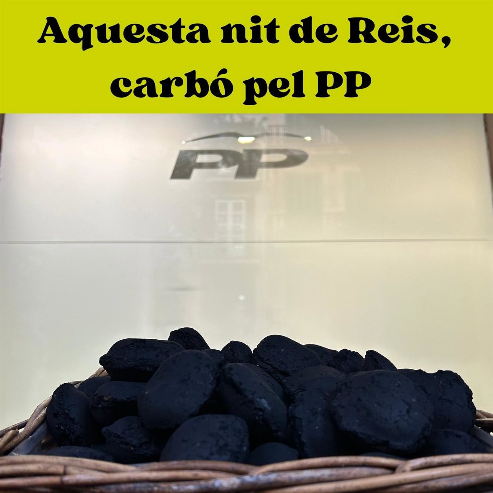 Imagen de la cesta con carbón difundida en redes sociales.