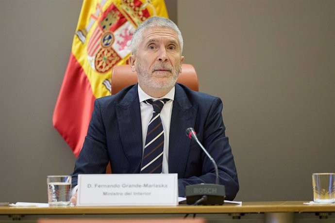 El ministro del Interior, Fernando Grande-Marlaska, presenta el balance de siniestralidad vial de 2023