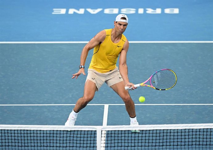 Rafael Nadal en el torneo ATP 250 de Brisbane.