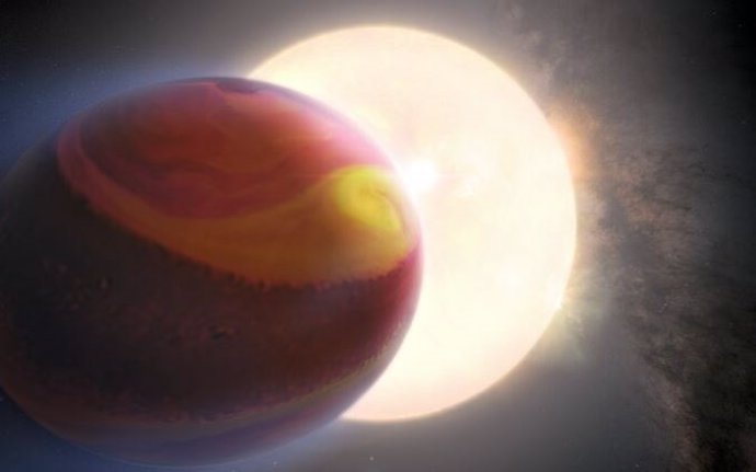 Esta es una impresión artística del exoplaneta WASP 121-b, también conocido como Tylos.