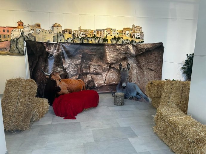 Instalación en el Edificio Iberia para la recepción de los Reyes Magos.