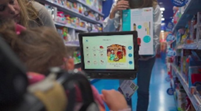 Juguete adaptado para niños con discapacidad.