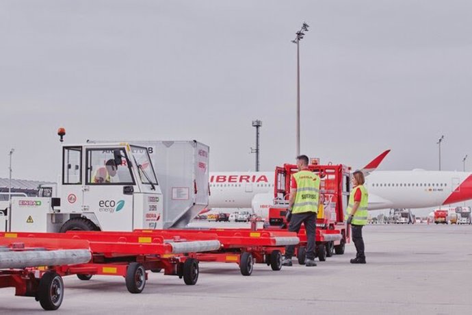 Archivo - Arxiu - Iberia Airport Services s'ha comproms a invertir més de 100 milions d'euros en renovació d'equips i a aconseguir 0 emissions netes en 2025.