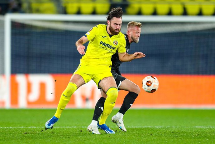 Ben Brereton Diaz of Villarreal in action during the Europa League, football match played between Villarreal CF and Maccabi Haifa at the Ceramica Stadium on December 6, 2023, in Valencia, Spain.