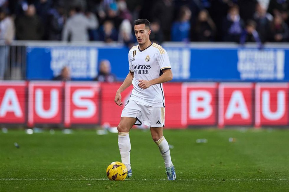 Lucas Vázquez durante un partido del Real Madrid