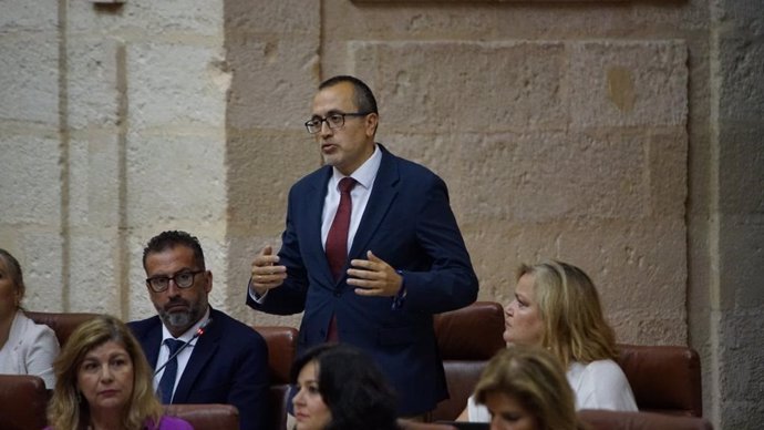 Manuel Bonilla en el Parlamento de Andalucía.