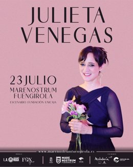 La cantautora Julieta Venegas se une al cartel del Marenostrum Fuengirola con un concierto el 23 de julio