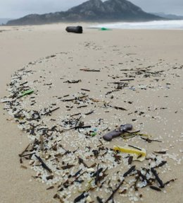 Pellets aparecidos en las costas gallegas.