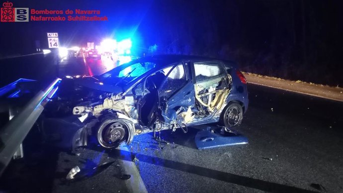 Estado en el que ha quedado uno de los turismos implicados en el siniestro.